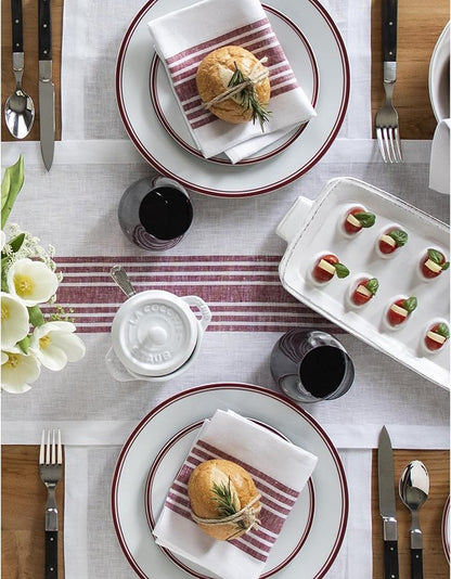 Solino Home Stripe Linen Table Runner 36 Inches - Image 9