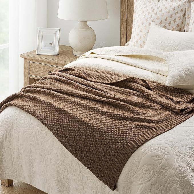 EVERGRACEHOME Chunky Chenille Knit Throw Blanket - Image 5