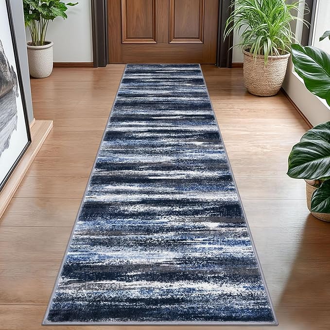 Modern Abstract Hallway Runner Rug by lansny