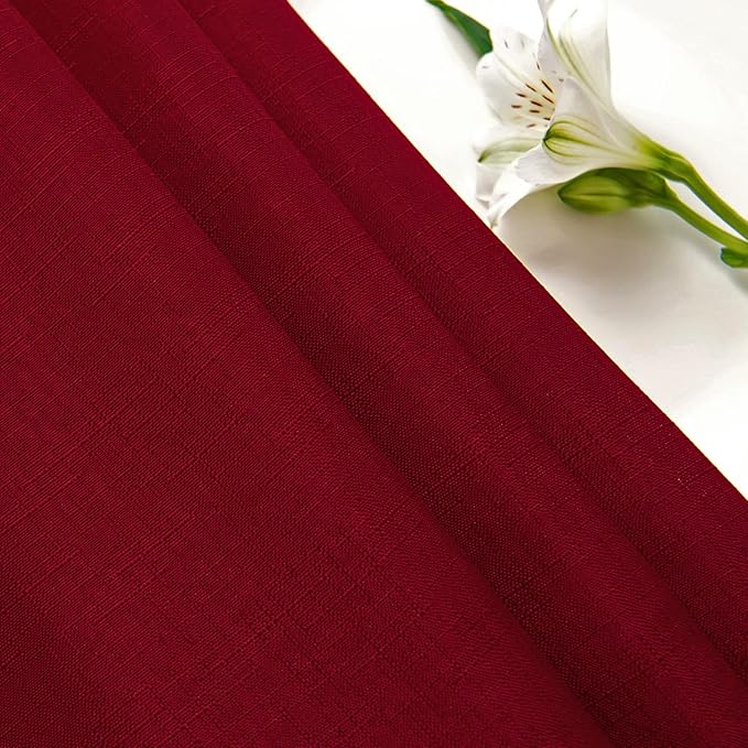 maxmill Round Linen Looking Textured Tablecloth Spill-Proof Wrinkle Free Soft - Image 9