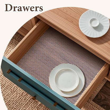 Shelf Liners for Kitchen Cabinets Non Adhesive Shelf Liner Paper Non-Slip - Image 4