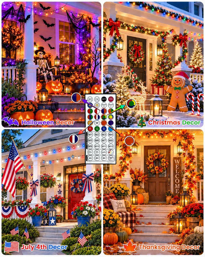 240LED Smart Color Changing String Lights 92FT Halloween Lights App Remote