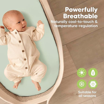 2-Pack Baby Bassinet Sheets Girl, Boy - Image 4