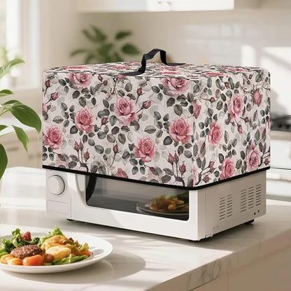 Microwave Dust Cover, Rose Heat-Resistant Waterproof Polyester Fabric Microwave - Image 3