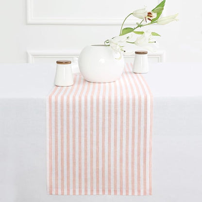 Solino Home Striped Linen Table Runner 108 Inches Long by SolinoHome