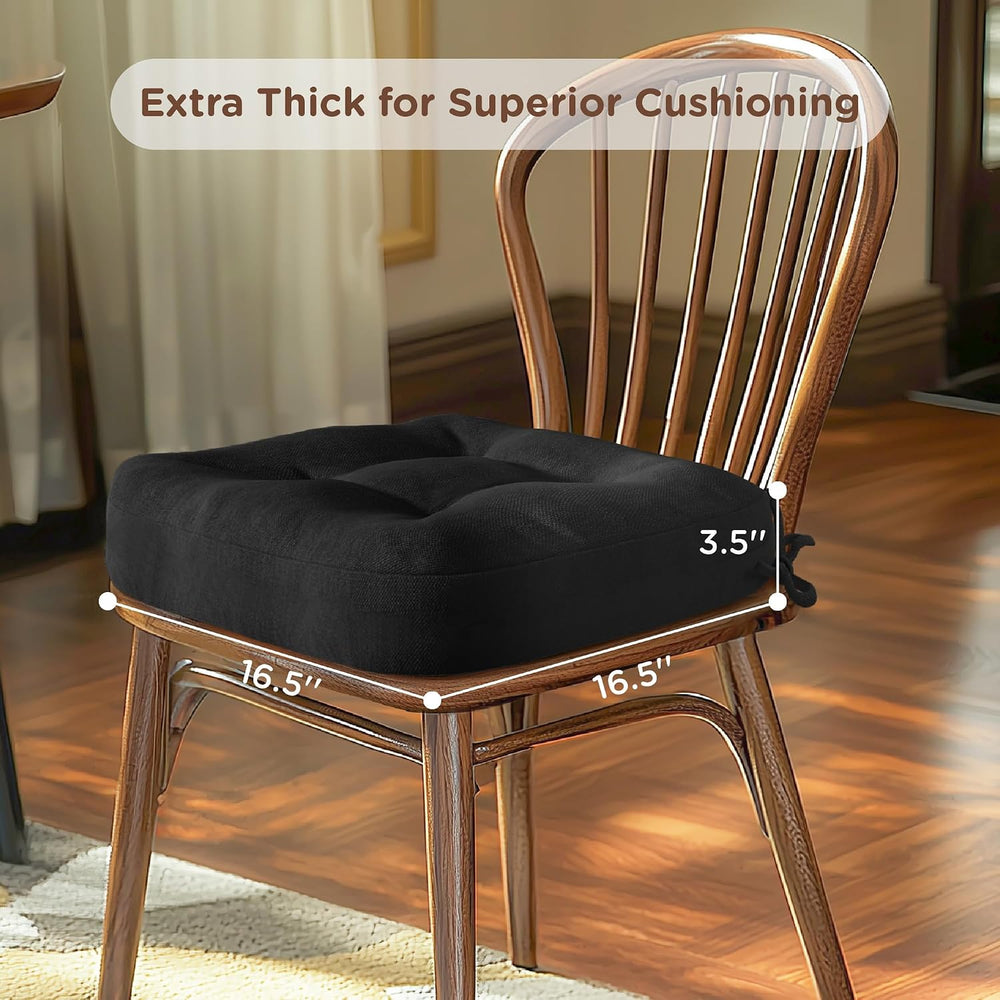 Codi Dining Chair Cushions 4 Pack, Thick Memory Foam Kitchen Seat Pads