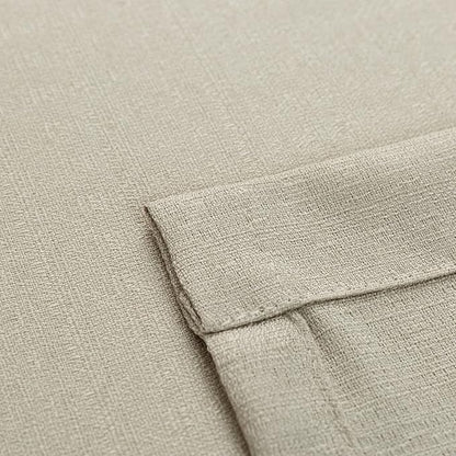 jinchan Kitchen Curtain 24 Inch Faux Linen Tier Farmhouse Cafe Curtains Country - Image 7