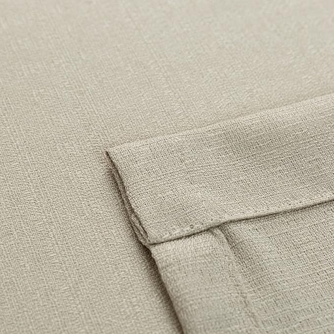 Jinchan 54 Inch Faux Linen Tier Curtains - Image 7