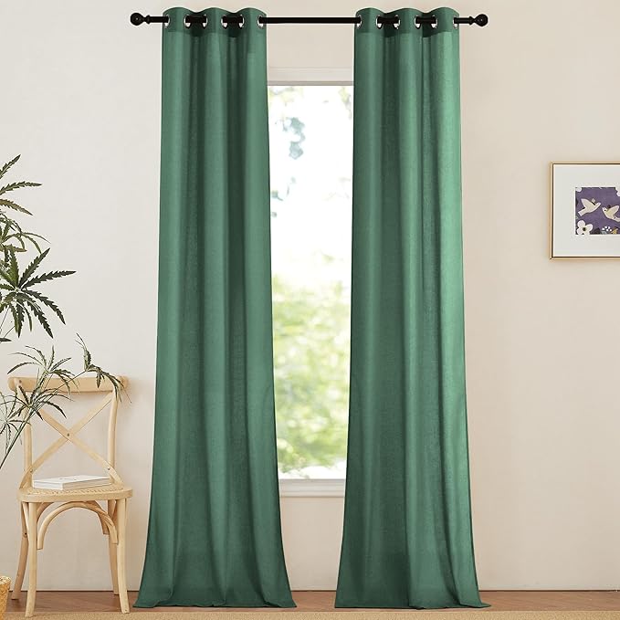 NICETOWN Linen Curtains 96 inches Long by NICETOWN