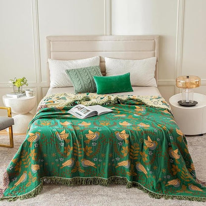 MSGKV Cotton Bed Blanket for Couch and Sofa Blankets for Living Room Bedroom - Image 2