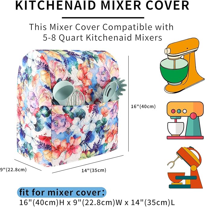 Kitchen Aid Mixer Cover, Kitchen Stand Mixer Cover Compatible - Image 2