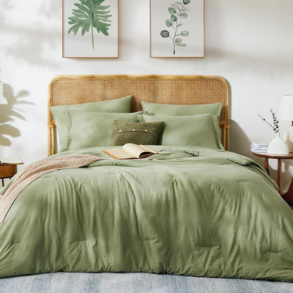 full size comforter sets-7 pieces ultra soft bed shown in use