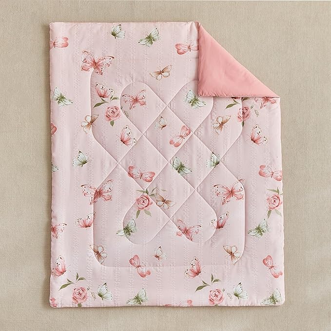 DuShow Pink Butterfly Toddler Bedding Set - Image 6
