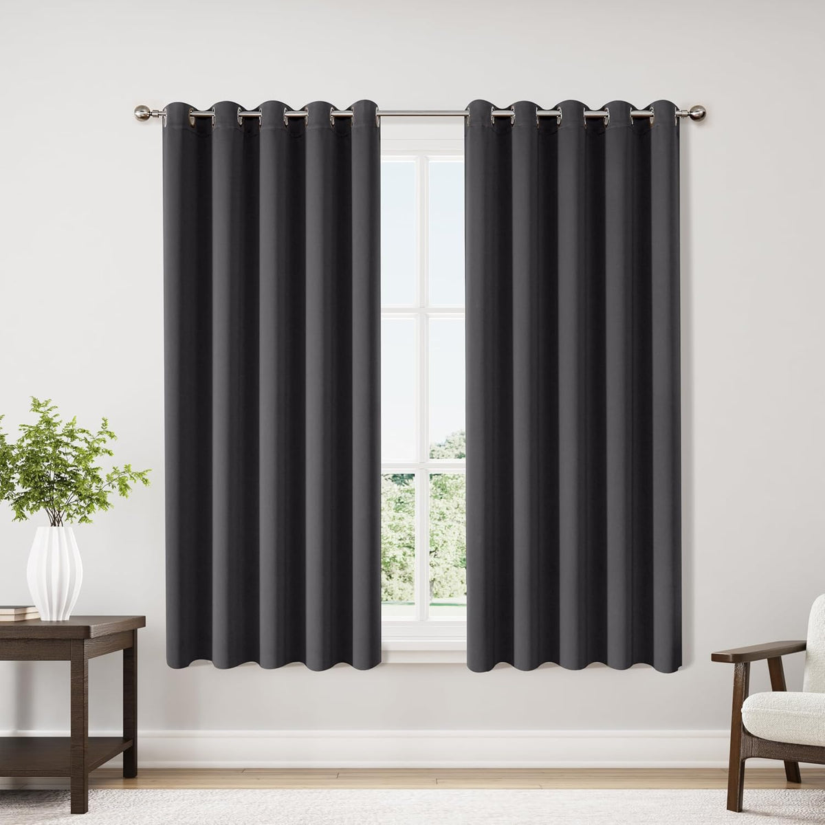 chrisdowa blackout curtains for bedroom and living room, main product view