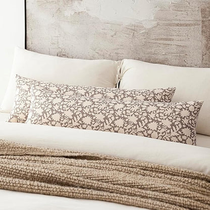 Foindtower Set of 2 Decorative Floral Long Body Lumbar Throw Pillow Covers - Image 4