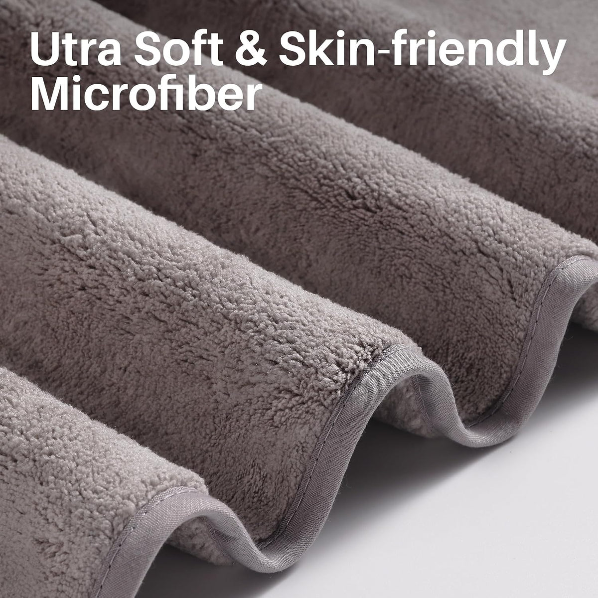 joymoop microfiber bath towels with hanging loop, 4, side view