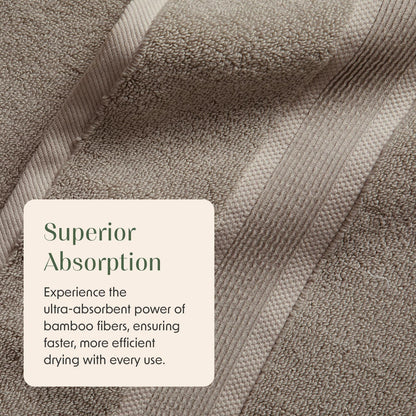 springtree home luxury bamboo rayon plush bath towel showing dimensions