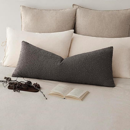 Foindtower Decorative Textured Boucle Throw Pillow Covers Accent Solid Pillow by Foindtower