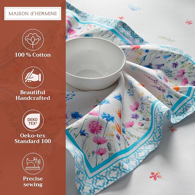 Maison d' Hermine Cloth Napkins Set of 4 100% Cotton Everyday Reusable Square - Image 2