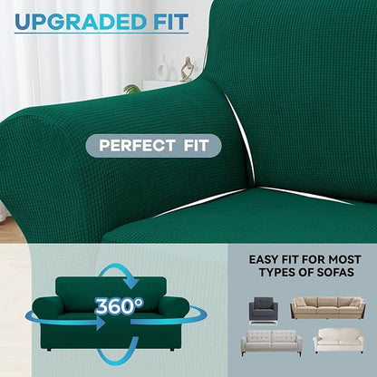 LURKA Stretch Loveseat Sofa Slipcovers 1 Piece Couch Covers - Image 4