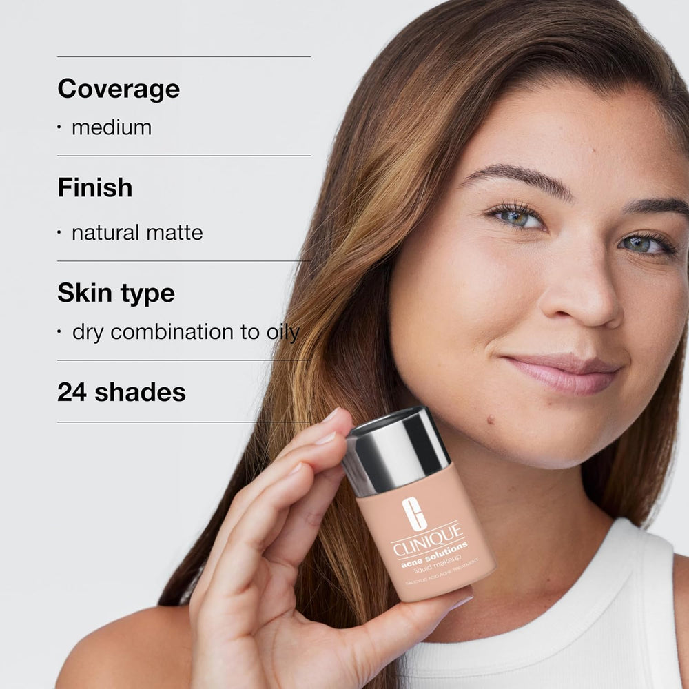 Clinique Acne Solutions Liquid Foundation Makeup With Salicylic Acid For Dry ...