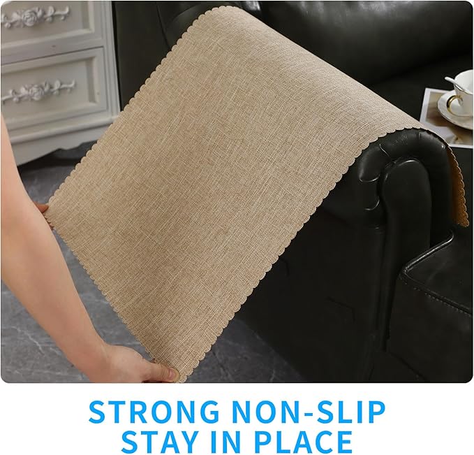Sofa Arm Cover, Non Slip Couch Arm Cover Washable Recliner Chair Armrest Covers - Image 4