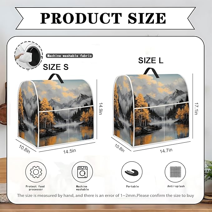 Mixer Dust Cover for 6-8 Qt Stand Mixer, Cloth Cover - Image 2