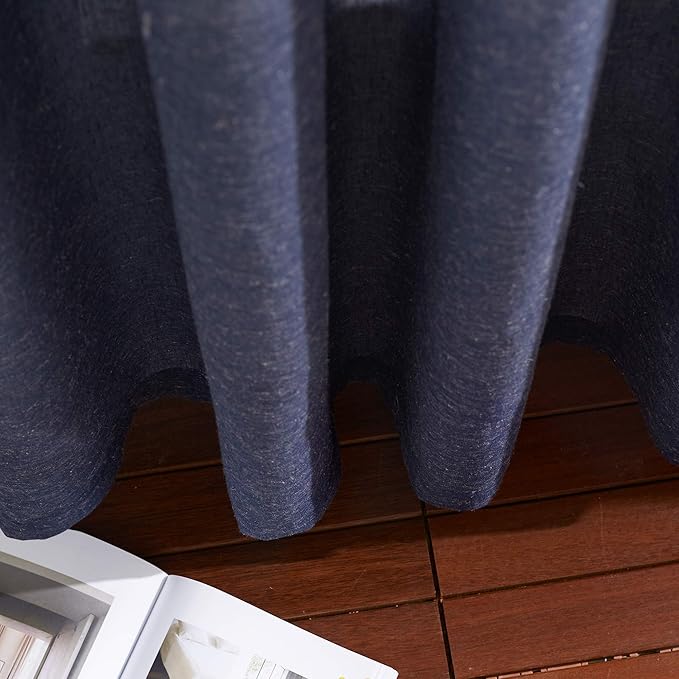 NICETOWN Linen Sheer Curtains for Bedroom Window, Grommet Semi Sheer Linen - Image 6