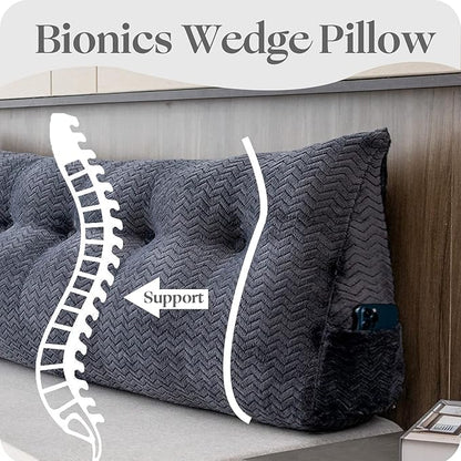 Large Bolster Triangular Headboard Wedge Backrest Positioning Support Bed Rest - Image 6