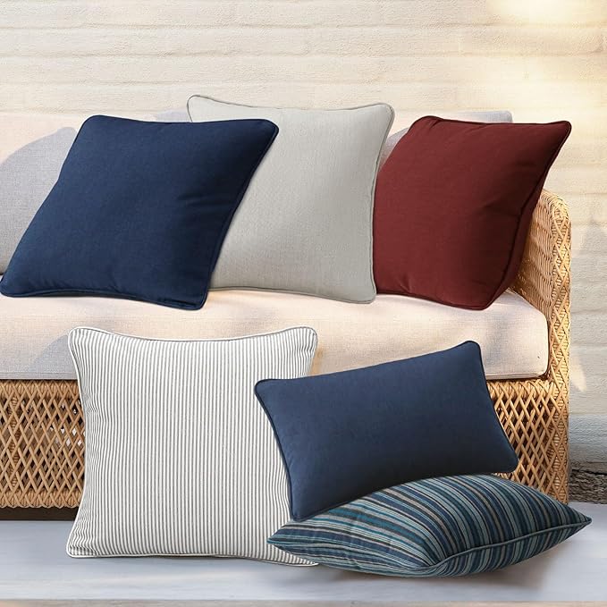 Outdoor Sunbrella Decorative Throw Pillow Covers Only, Sofa and Patio Furniture - Image 7