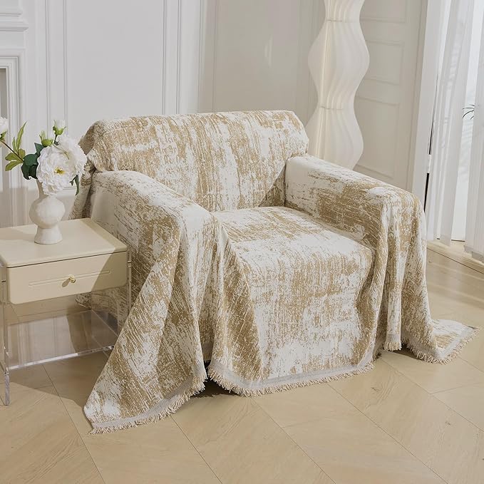 MEETSKY Small Couch Cover Oversized Recliner Covers Washable Armchair Sofa Cover by MEETSKY