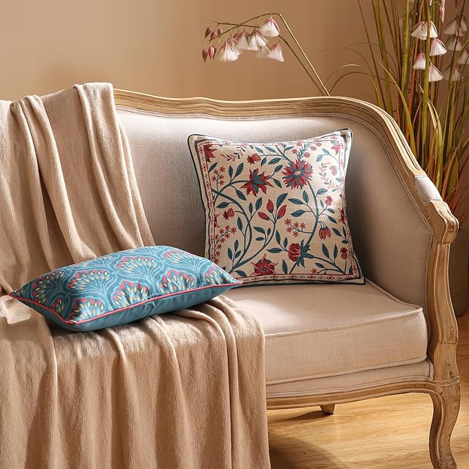Navy Blue Throw Pillow Covers, Rustic Animal Print - Image 5