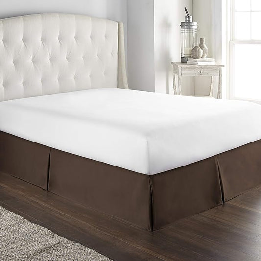 Bed Skirt - 100% Cotton 800 Thread Count Box Pleated Bed Skirt - Luxury Pleated by Unknown