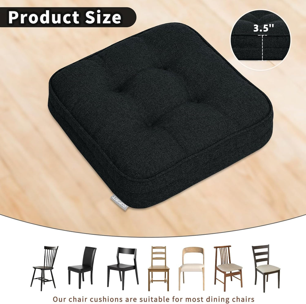 GOFORIT Chair Cushions Set of 2,Tufted Shredded Memory Foam Chair Pads, Non-S...
