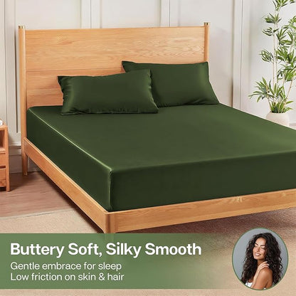 MR&HM Full Fitted Sheet Only, Ultra-Soft Rayon Derived from Bamboo & Polyester - Image 4