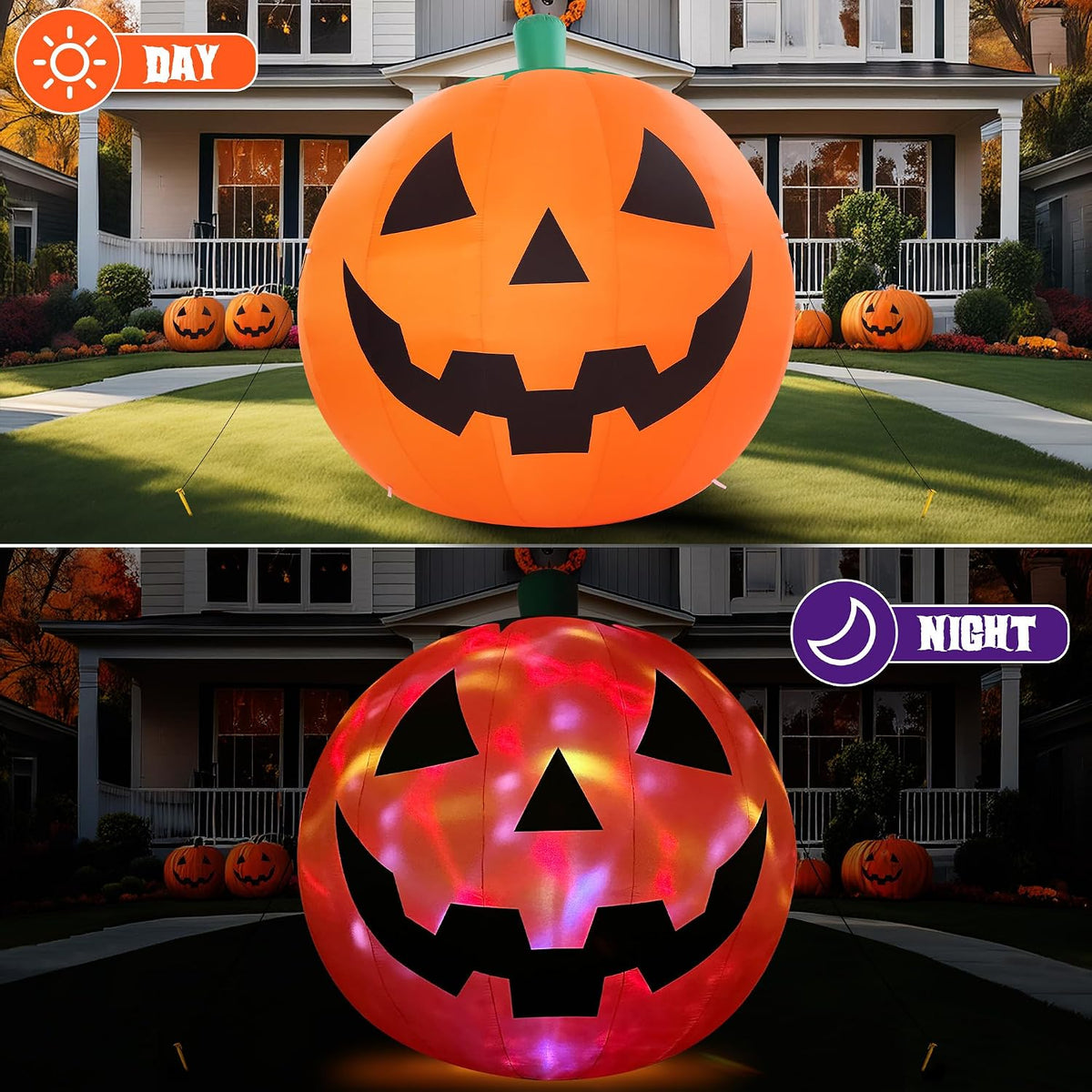 ZPISF 10 FT Halloween Inflatables Giant Pumpkin Outdoor Decorations
