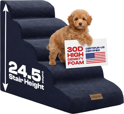 miorun dog stairs for high beds, 24.5" foam, main product view