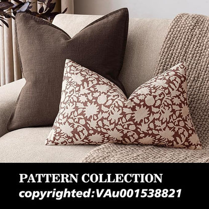 Foindtower Set of 2 Decorative Neutral Floral Throw Pillow Covers Accent - Image 4