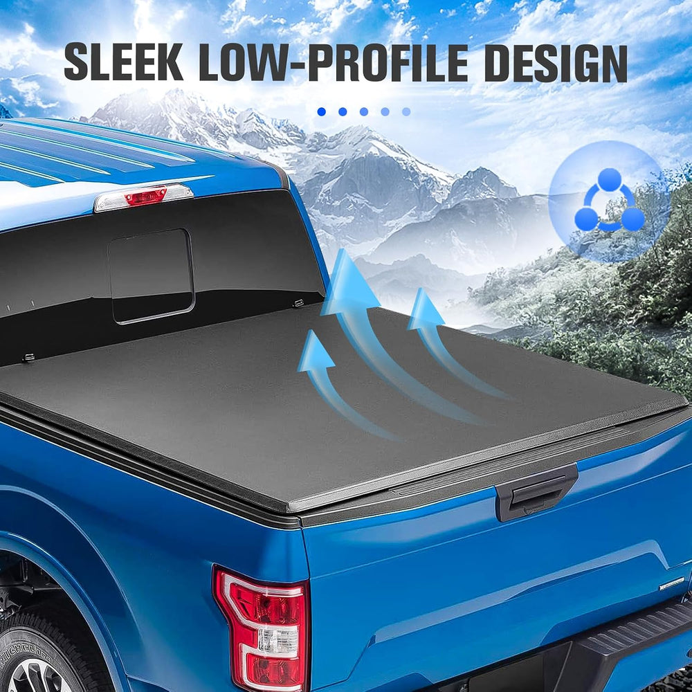 8Ft Soft Roll Up Truck Bed Tonneau Cover for 99-06 Chevy Silverado/GMC Sierra...