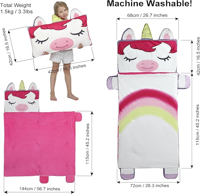 Kids Sleeping Bag, Toddlers Nap Mat, Girls Sleeping Mat - Image 5