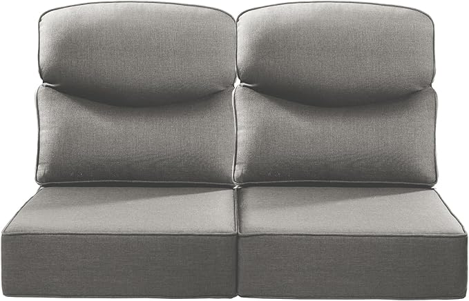 Luxury 22x24/22x25 6-Inch Smile Outdoor Seat Cushions Set of 2 by ACTREST