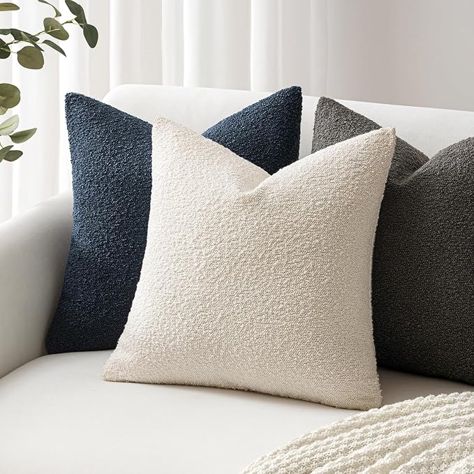 Woaboy Pack of 2 12x20 Inch Decorative Boucle Throw Pillow Covers Textured - Image 5