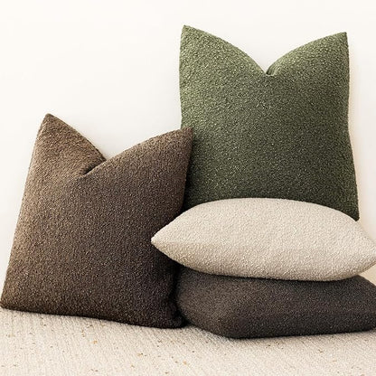 Foindtower Set of 2, Decorative Textured Boucle Throw Pillow Covers Accent - Image 6