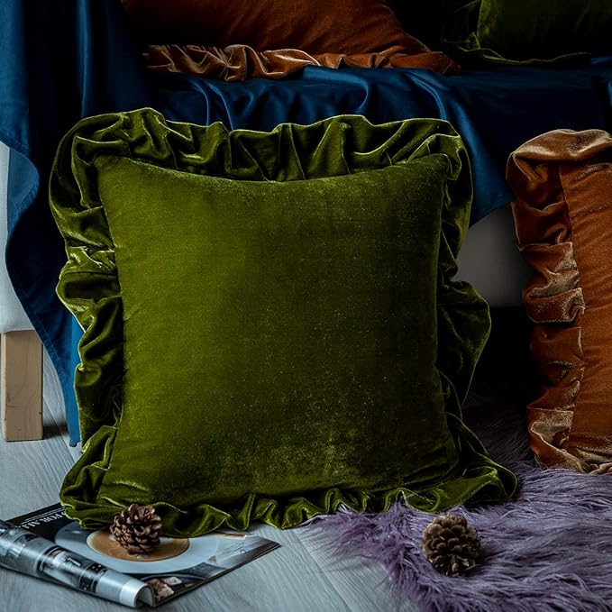 Velvet Throw Pillow Cover Soft Decorative Luxurious Solid Square Cushion Case - Image 2