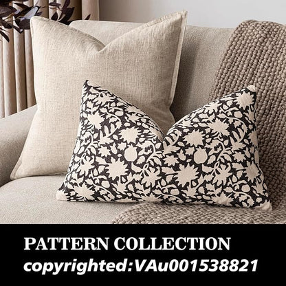 Foindtower Set of 2 Decorative Neutral Floral Lumbar Throw Pillow Covers Accent - Image 4