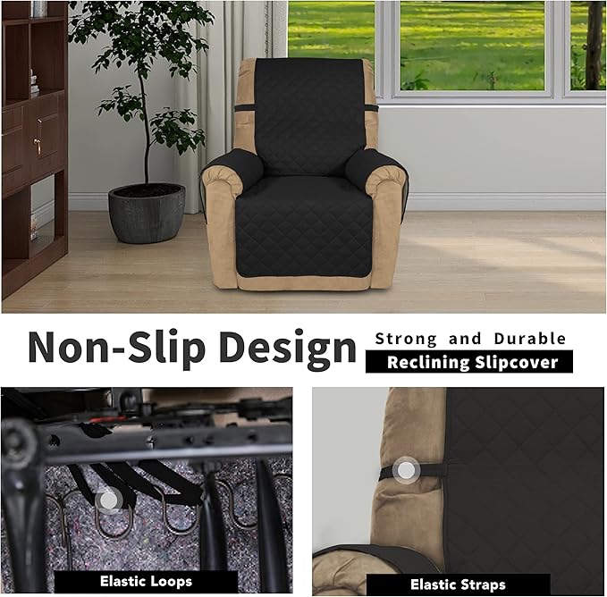 Easy-Going Recliner Chair Slipcover Reversible Sofa Cover Water Resistant Couch - Image 3