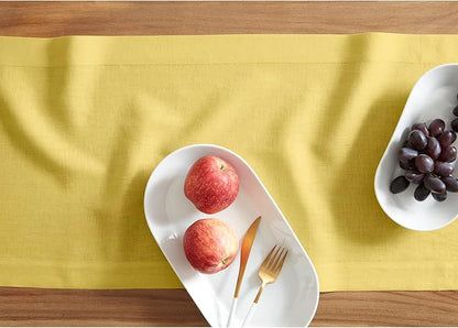 Solino Home Linen Yellow Table Runner 60 Inches - Image 3