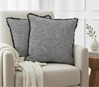 Set of 2 Textured Cotton Pillow Covers - Image 8
