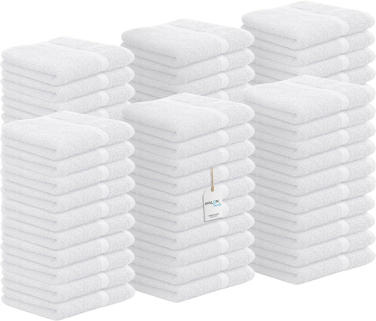 avalon towels cotton washcloths – (pack of 60), main product view