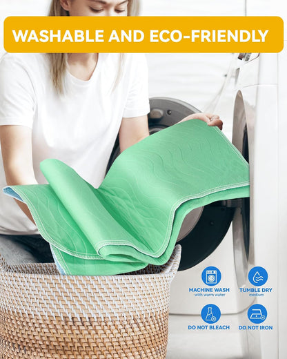 washable incontinence bed pads waterproof for adults, 36"x54"-4 on a desk or shelf
